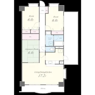 リーフマンション グランディア【6階】の間取り