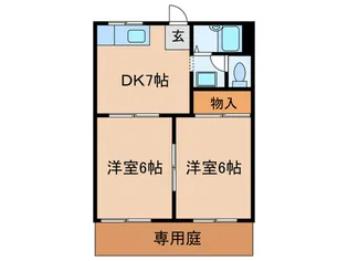 ドミ-ル旭A棟【1階】の間取り