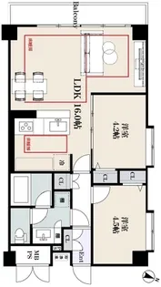 成城学園ビューハイツ【5階】の間取り