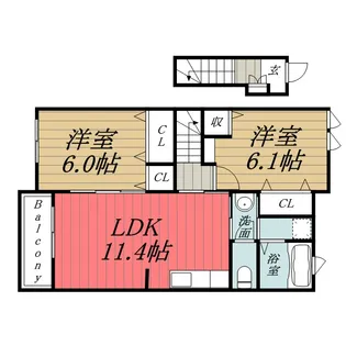 千葉県市原市うるいど南1【アパート】の間取り