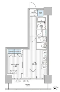 パークアクシス市川【4階】の間取り