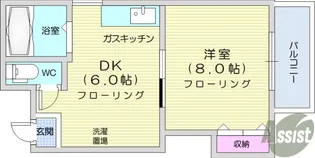 フォーレスト旭ヶ丘【2階】の間取り