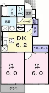 パークサイドUK【1階】の間取り