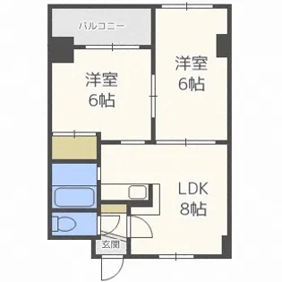 サンリバー広和【3階】の間取り