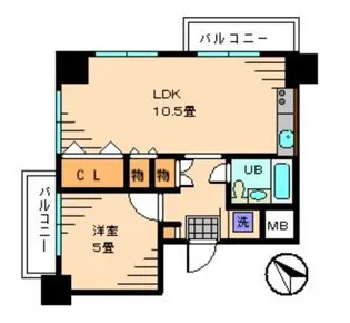 飛鳥ハイム【7階】の間取り