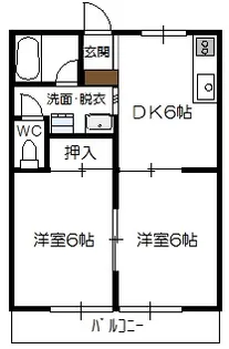 ビューハイツ寺本【1階】の間取り
