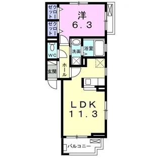 フロレスタ【3階】の間取り