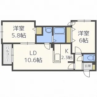 カルマートヴィコロ【2階】の間取り