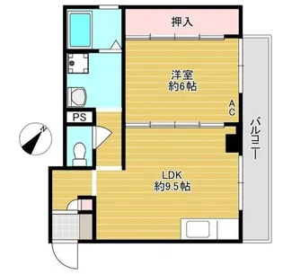 五色コーポ【3階】の間取り