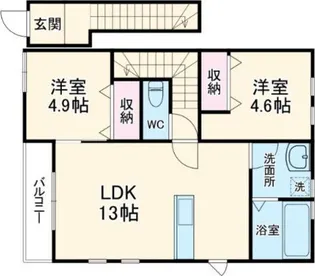 リーブルファイン東五城【2階】の間取り
