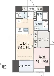 ブラントン日本橋大伝馬町【6階】の間取り
