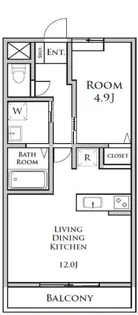 エムシルフィード【1階】の間取り