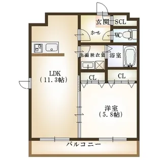 カーネ米山【6階】の間取り