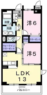 リシアンサス ポピー【2階】の間取り