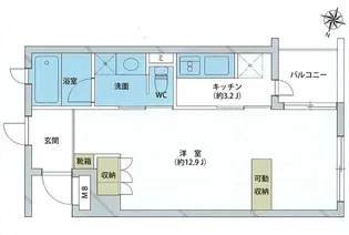 プラウドジェム幡ヶ谷【3階】の間取り