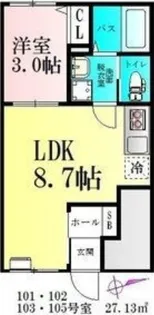 CloudNine台原【1階】の間取り