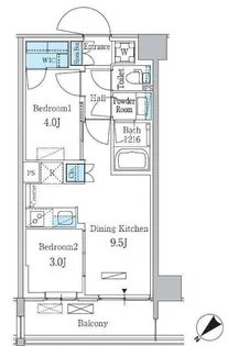 パークアクシス品川南大井パークフロント【3階】の間取り