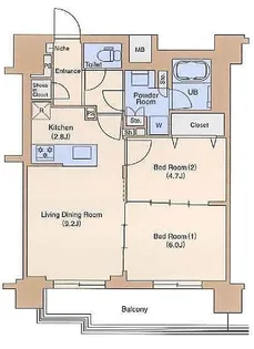 emilive(エミリブ)鷺ノ宮【4階】の間取り