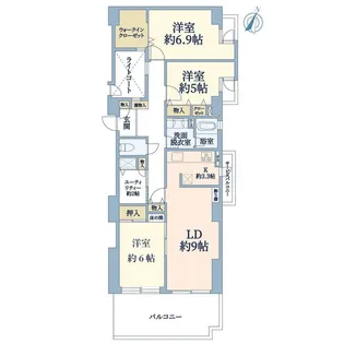 ピュアハイツ台町【5階】の間取り