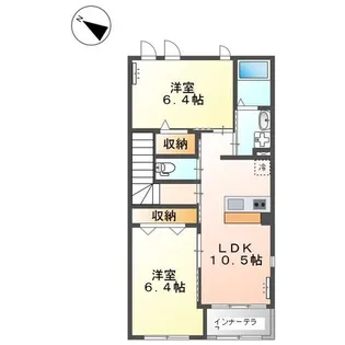 オータム リーブスII【2階】の間取り