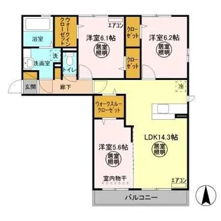 プレミアーレ【1階】の間取り