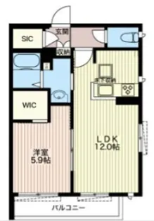 サンセスエリテ【1階】の間取り