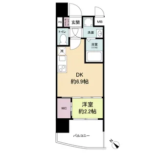 セレニテ阿波座ミラク【3階】の間取り