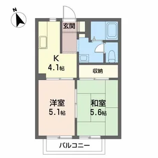 ティアード B【2階】の間取り