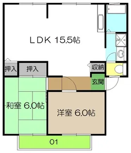 アビタシオン高見II B棟【2階】の間取り