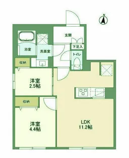 ウェルスクエア西大井【2階】の間取り