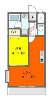 リベルテ【4階】の間取り