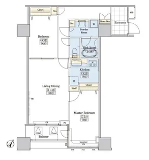 レジディアタワー上池袋(タワー棟)【7階】の間取り