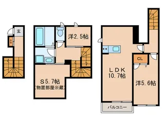 ベルリードM´s【2階】の間取り