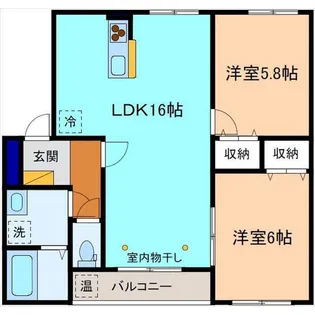 グロワール【1階】の間取り