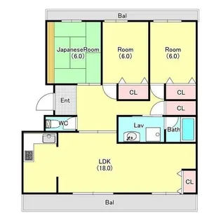 テラスレジデンス伊奈平【1階】の間取り