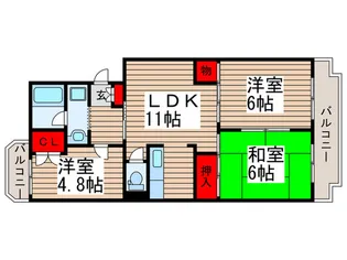 グレース武蔵浦和【2階】の間取り