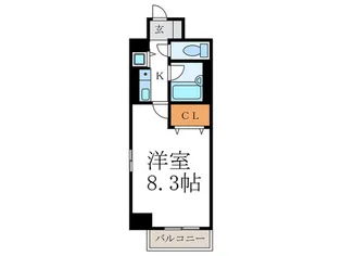 アクシルコート堀川今出川【9階】の間取り