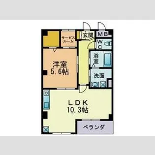 サンテラス【2階】の間取り