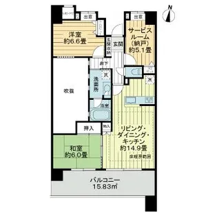 ライオンズステージ立石【5階】の間取り