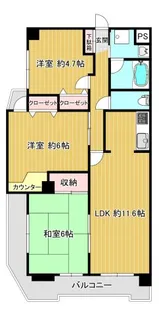 朝日パリオ戸田中町弐番館【7階】の間取り