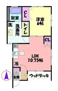 インターパークメゾン【1階】の間取り