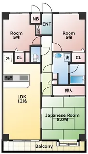 ヴァンベール所沢【1階】の間取り