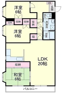 グレース蜆塚【3階】の間取り