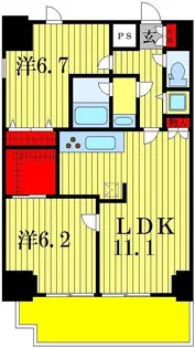 SWEET HILLSお花茶屋【11階】の間取り