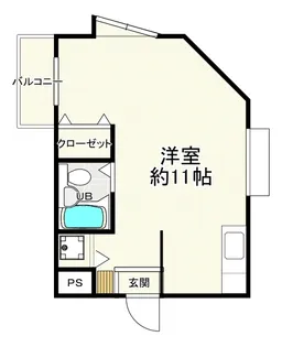 メゾンド青葉台(クローゼット付きワンルーム)【5階】の間取り