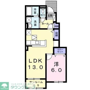 ヴェルデ・I【1階】の間取り