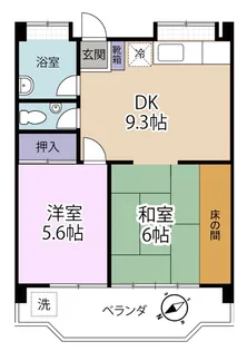 コーポ与儀【2階】の間取り