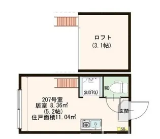 Walea 明大前【2階】の間取り