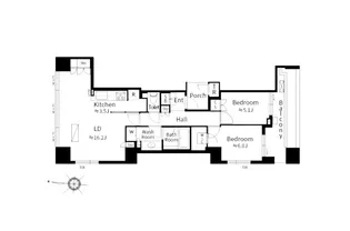 ワールドシティタワーズ ブリーズタワー【25階】の間取り