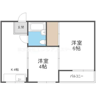 コーポ南住吉【4階】の間取り